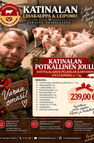 VARAUS Katinalan Potkallinen Joulu -paketti (239,00 €)